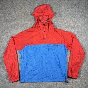 Patagonia Vintage Nylon Anorak Windbreaker Men’s M Blue Red Color Block Packable